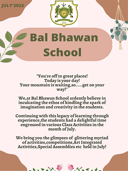 Balbhawan School - Newsletter